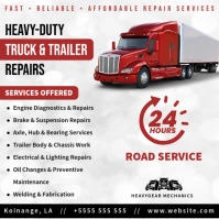 Professional Truck And Trailer Repair Services Instagram Post template
