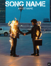 Professional Two Man Fire Album Cover Flyer Template | PosterMyWall
