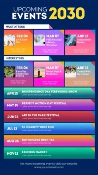 Professional Upcoming Events Digital Display  (9:16) template