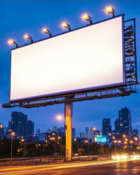 Professional Urban Night Billboard Mockup Instagram Portrait template