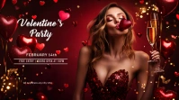 Professional Valentine's Party Banner Twitter Post template