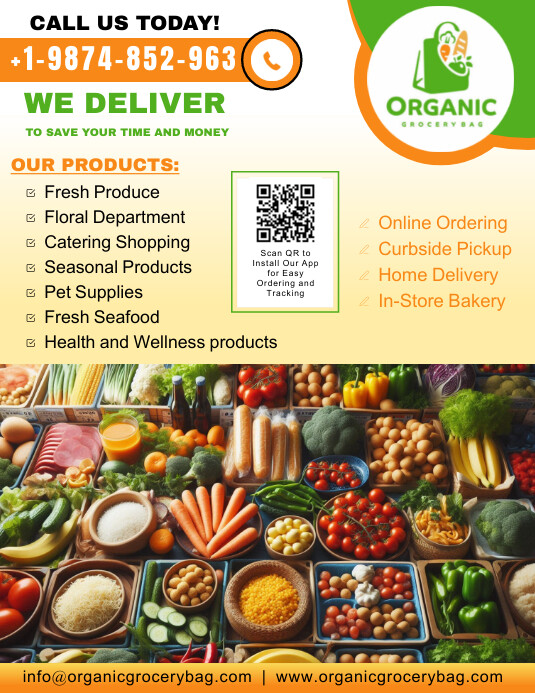 Professional Vegetable Grocery Business Ad Fl Flyer (US Letter) template