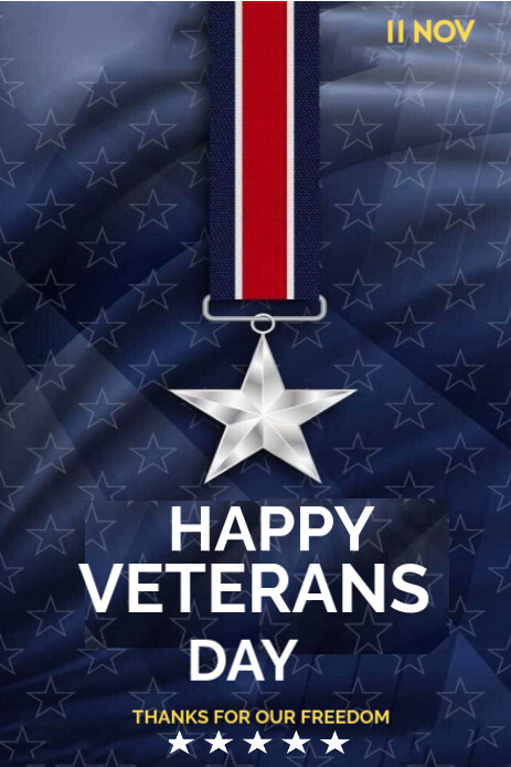 Professional Veterans Day  Pinterest Graphic template