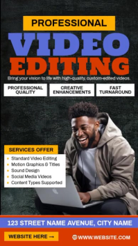 Video Editing Services Template | PosterMyWall