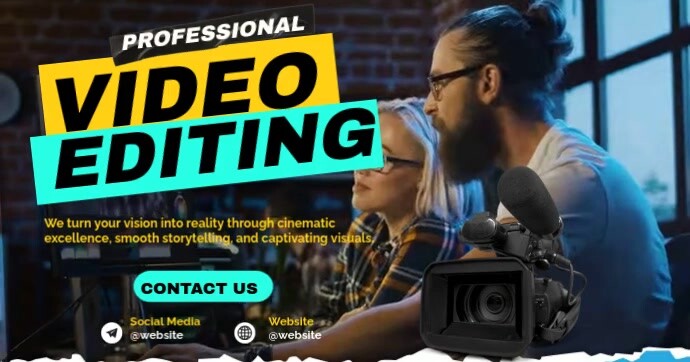 Professional Video Editing Video Ibinahaging Larawan sa Facebook template