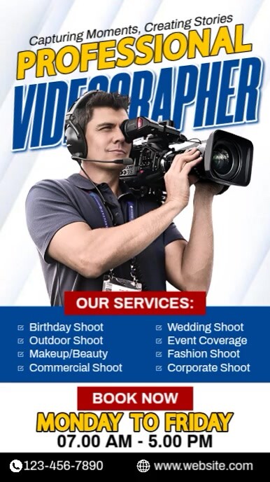 Professional Videographer Ads Instagram Reel template