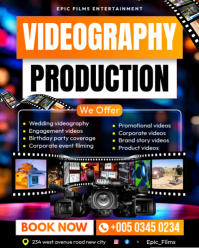 Professional Videography film production filmmaking video editing studio Services for wedding event Instagram Portrait template