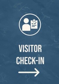 Professional Visitor Check-in Sign – Modern School Premises A4 template