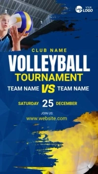 Professional Volleyball Tournament Instagram Story template