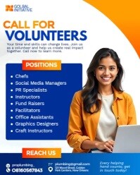 Professional Volunteers Recruitment Design Template  Instagram Portrait