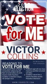 Professional Vote Campaign Political Flyer, V Instagram Story template