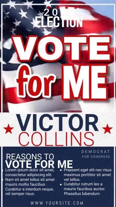 Professional Vote Campaign Political Flyer, V Instagram Story template