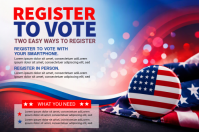 Wit Voter Registration Plakat Template