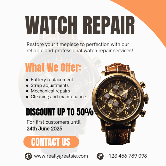 Plantilla de Professional Watch Repair Services Poster Template ...