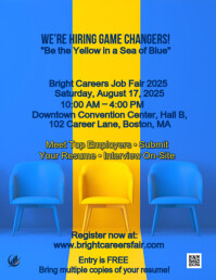 Professional We're Hiring Game Changer  Flyer (us Letter) template