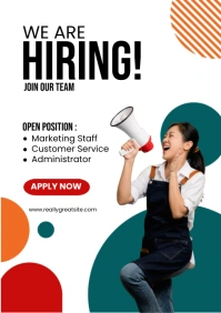 Professional We Are Hiring A5 template