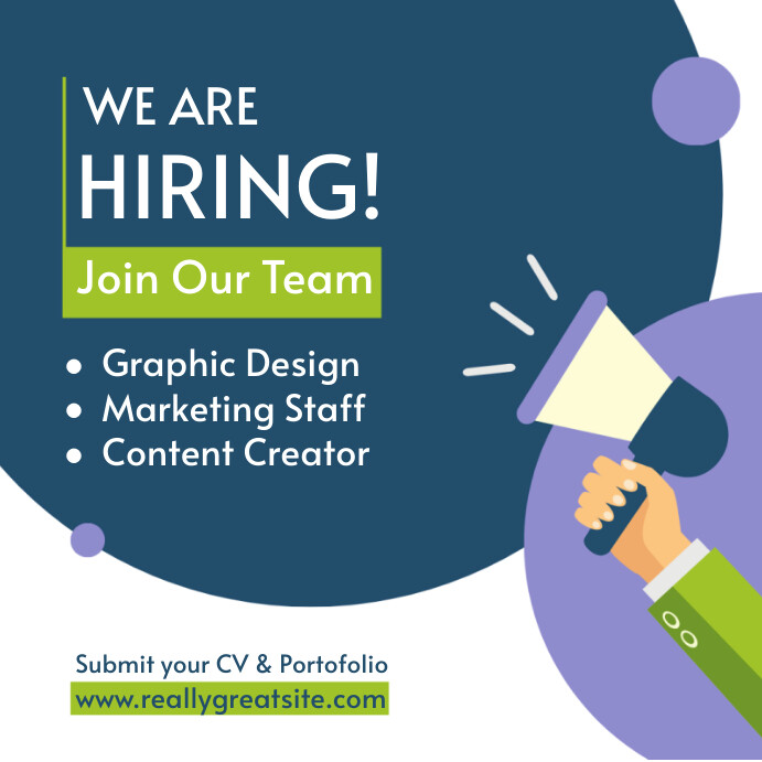 Professional We Are Hiring  Instagram Post template