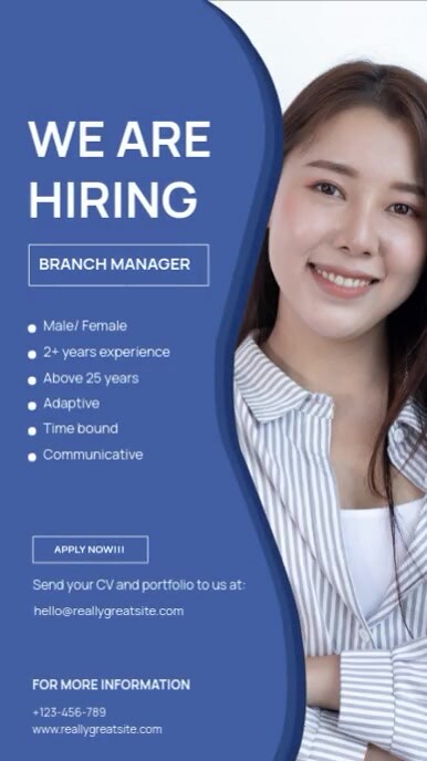 Professional We Are Hiring Instagram Reel Template | PosterMyWall