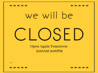 Professional We Will Be Closed  Presentation Apresentação template