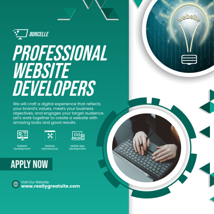 Professional Website Developers Instagram Post template