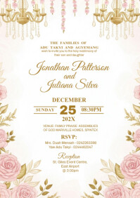 Professional Wedding Invitation A4 template