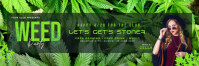 Professional Weed Party Banner 2' × 6' template