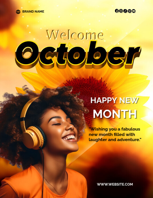 October Flyer'd Copy of Professional Welcome October Flyer (us Letter) | PosterMyWall