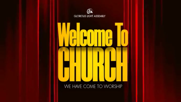 Professional Welcome To Church Motion, 16 9 Display Slide, Church Video ...