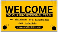 Professional Welcome To Our Team Digital Display (16:9) template
