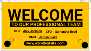 Professional Welcome To Our Team Digital Display (16:9) template