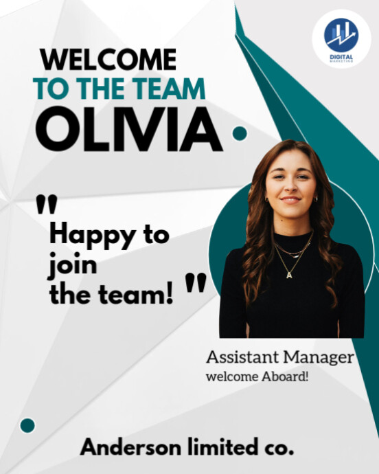 Copy of Professional Welcome To The Team Company Announcement Business ...