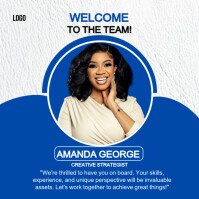 Professional Welcome To The Team  Instagram Post template