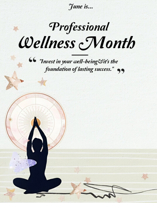 Professional Wellness Month Flyer Template | PosterMyWall