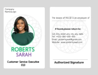 Professional White back and front Id Card Design Template Poster Flyer (US Letter)