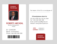 Biały Employee ID Card Flyer Template
