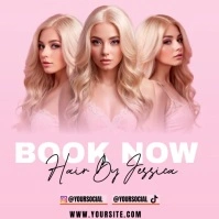Professional Wig Flyer, Boutique Flyer, Wig B Instagram-Beitrag template