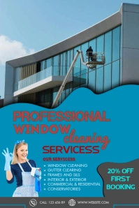 Professional Window Cleaning Banner 4' × 6' template