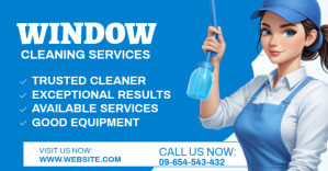 Professional Window Cleaning Services Facebook Ad Facebook-Anzeige template