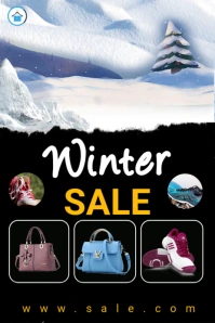 Professional Winter Sale  Pinterest Graphic template