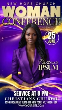 Professional Woman Conference Church Digital Display (9:16) template