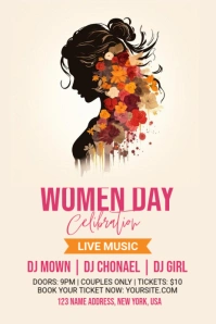 Professional Women's History Month 2025 Poster Template Pinterest Graphic