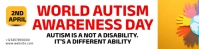Professional World Autism Awareness Day Banner 2' × 8' template