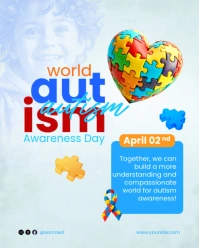 Professional World Autism Awareness Day  Instagram Portrait template