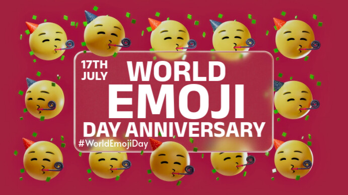Professional World Emoji Day Youtube Thumbnail template