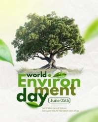 Professional World Environment Day Instagram Portrait template