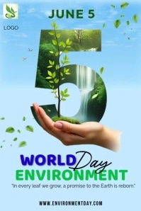 Professional World Environment Day June 5 Poster template