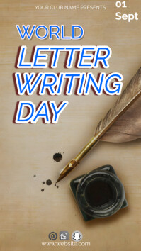 World letter writing day design Template | PosterMyWall