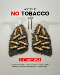 Professional World No Tobacco Day Instagram Portrait template