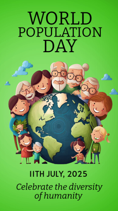 Professional World Population Day Instagram Story template