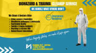 Yellow Biohazard Trauma Cleanup Digital Display Video template